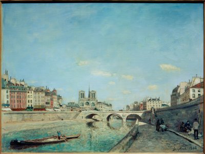 The Seine and Notre-Dame by Johan Barthold Jongkind
